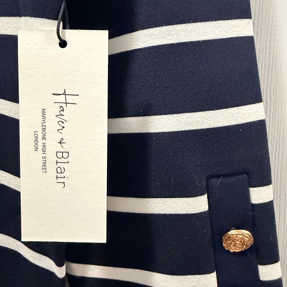 Haver + Blair (set of 2) Navy and cream & White and red Striped Tops - Picture 4 of 13